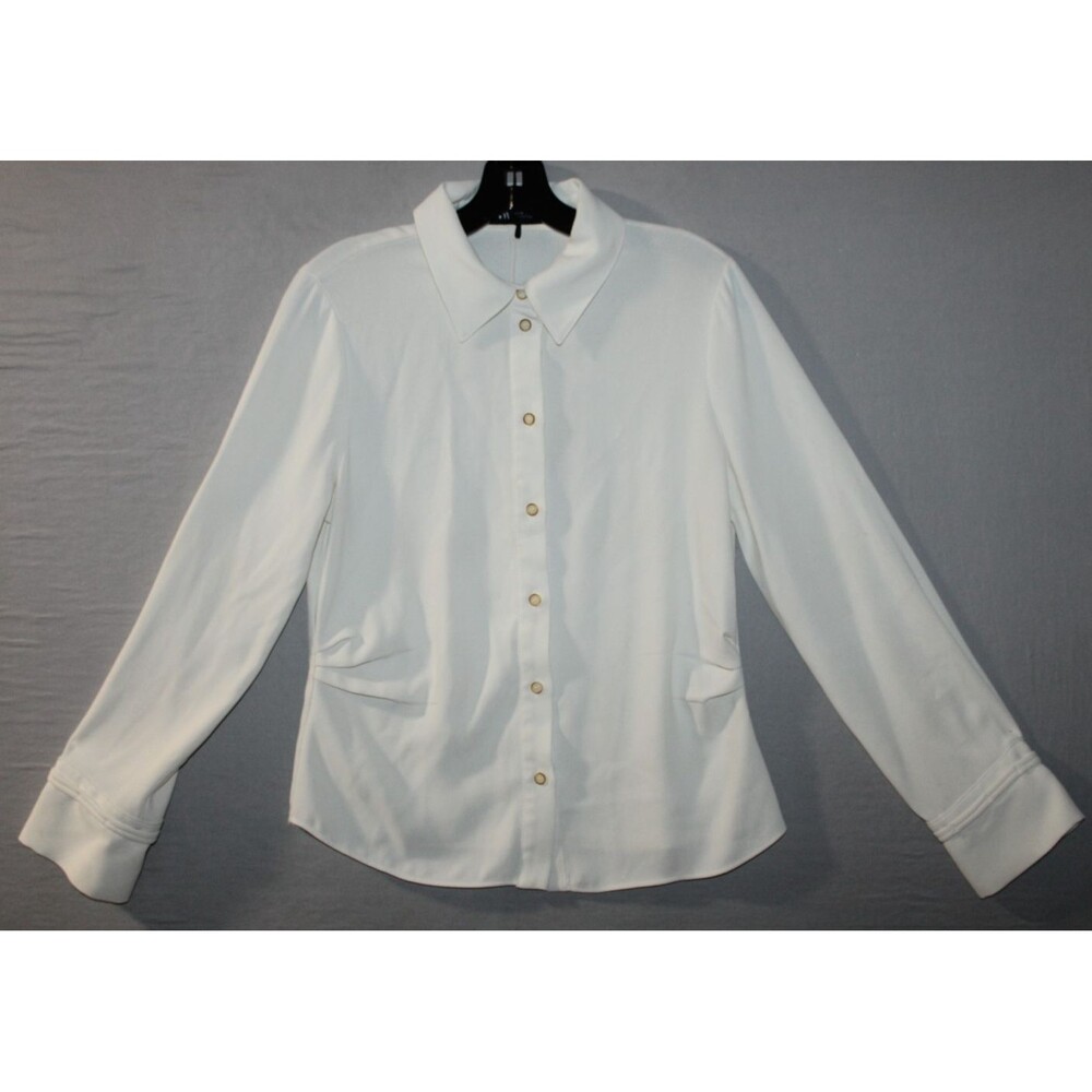 Zara Womens Light Top Off White Size Medium 100% Polyester See Through Casual